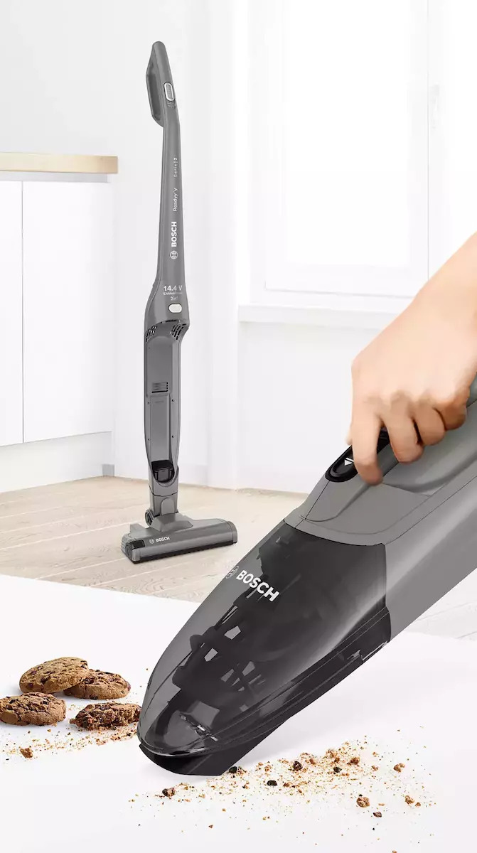 Bosch Readyy'y Serie 2 Επαναφορτιζόμενη Σκούπα 2 σε 1 Stick & Χειρός 14.4V Γκρι - Image 4