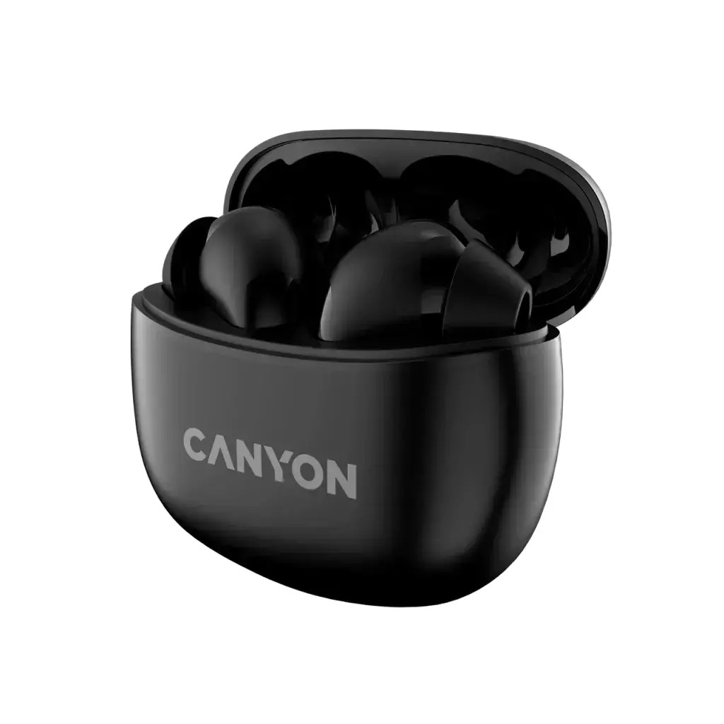 Canyon TWS-5 In-ear Bluetooth Handsfree Ακουστικά με Θήκη Φόρτισης Μαύρα - Image 3