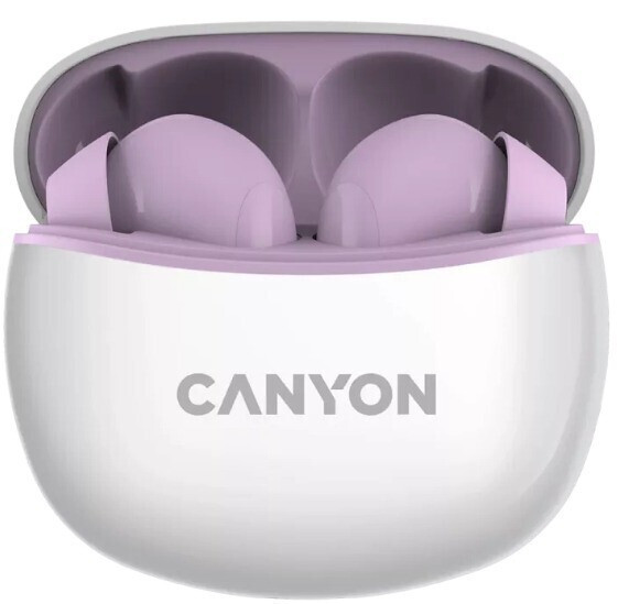 Canyon TWS-5 In-ear Bluetooth Handsfree Ακουστικά με Θήκη Φόρτισης Μωβ - Image 2