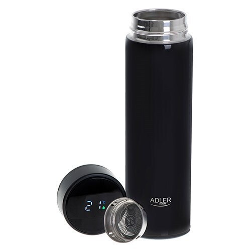 Adler Μπουκάλι Θερμός Ανοξείδωτο 470ml Μαύρο με Επιστόμιο 353643 - Image 5