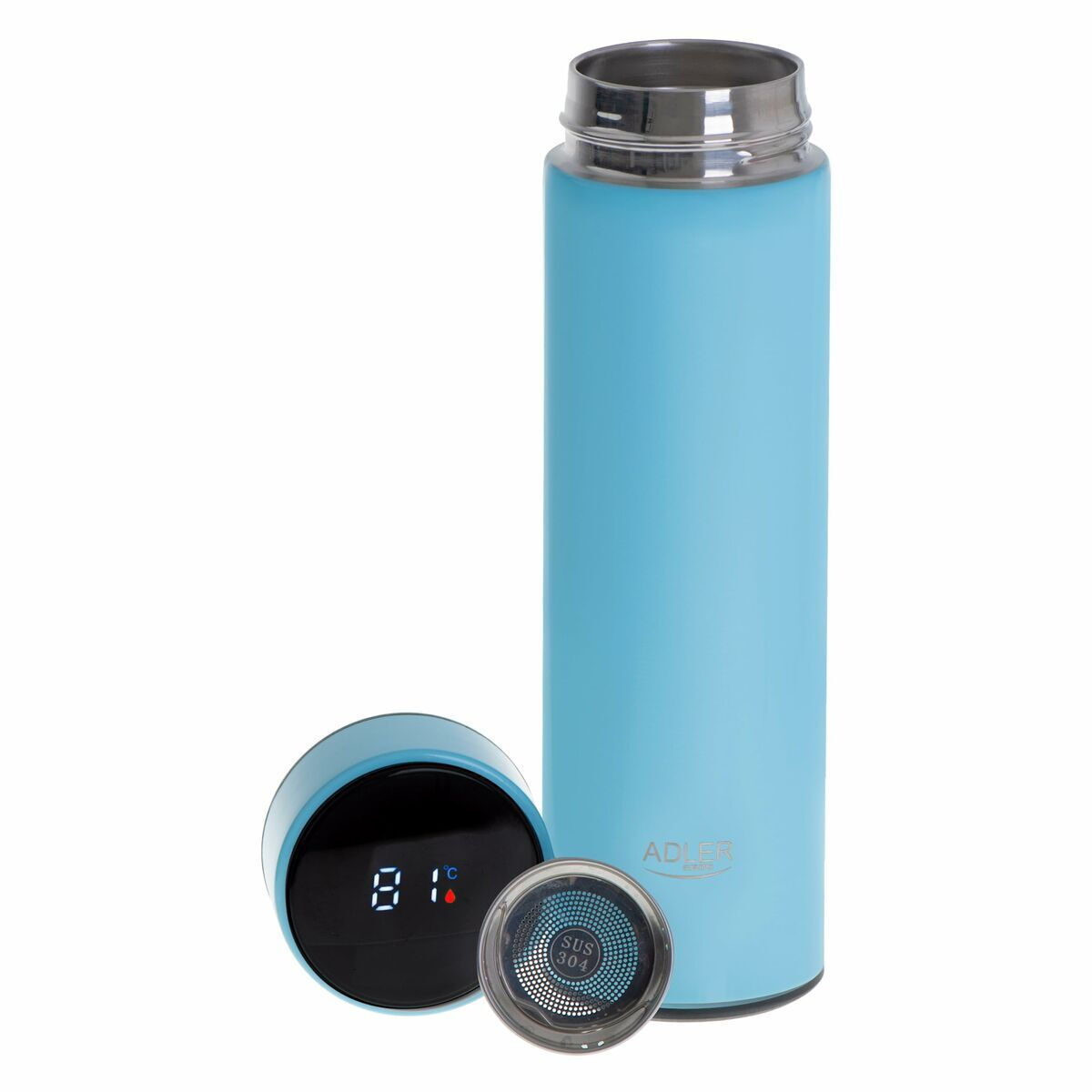 Adler Μπουκάλι Θερμός Ανοξείδωτο 470ml Μπλε S9147946 - Image 3