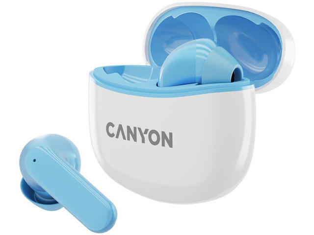 Canyon TWS-5 In-ear Bluetooth Handsfree Ακουστικά με Θήκη Φόρτισης Μπλε