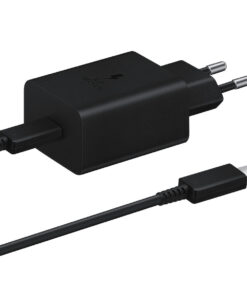 Samsung Φορτιστής με Θύρα USB-C και Καλώδιο USB-C - USB-C 45W Power Delivery Μαύρος (EP-TA4510XBEGEU)