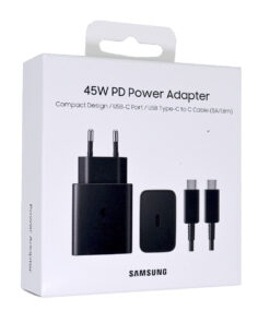Alternative view of Samsung Φορτιστής με Θύρα USB-C και Καλώδιο USB-C - USB-C 45W Power Delivery Μαύρος (EP-TA4510XBEGEU)