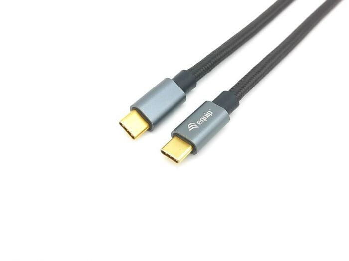 Equip Braided USB 4 Cable USB-C male - USB-C 240W Μαύρο 1.2m 128381 - Image 2