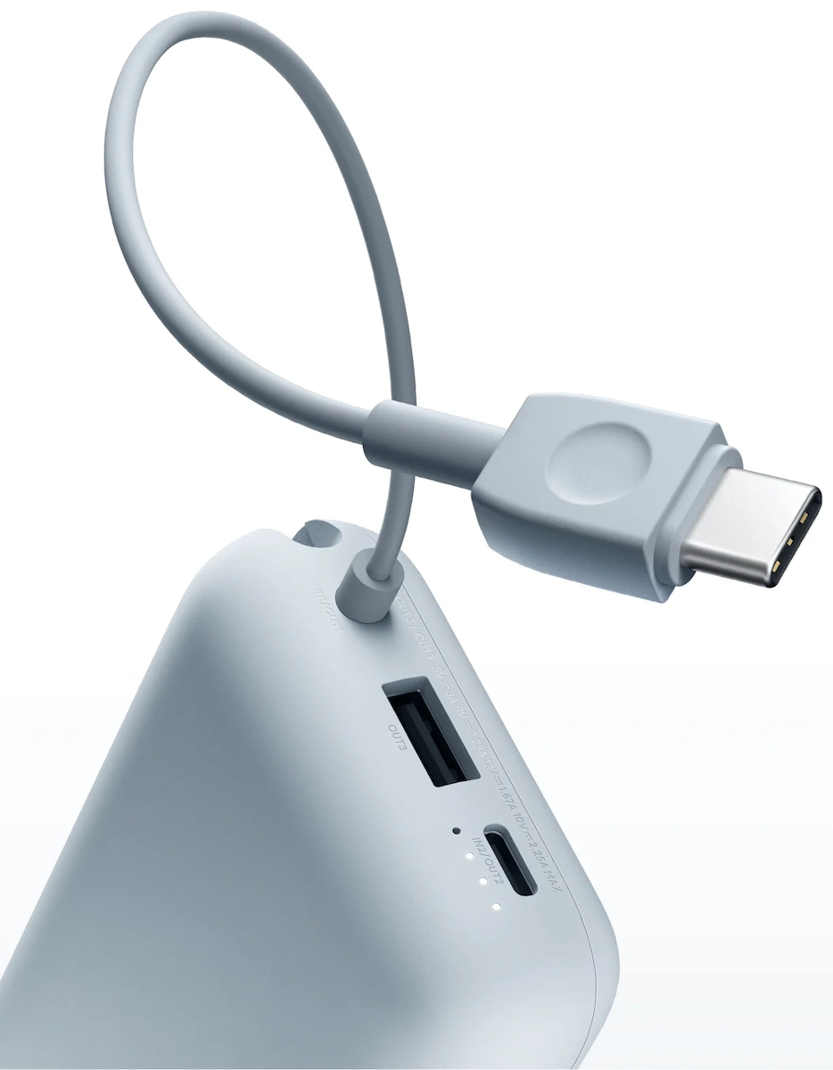 Xiaomi BHR9073GL Integrated Type-C Power Bank 10000mAh 22.5W με Θύρα USB-A και Θύρα USB-C Ice Blue - Image 4