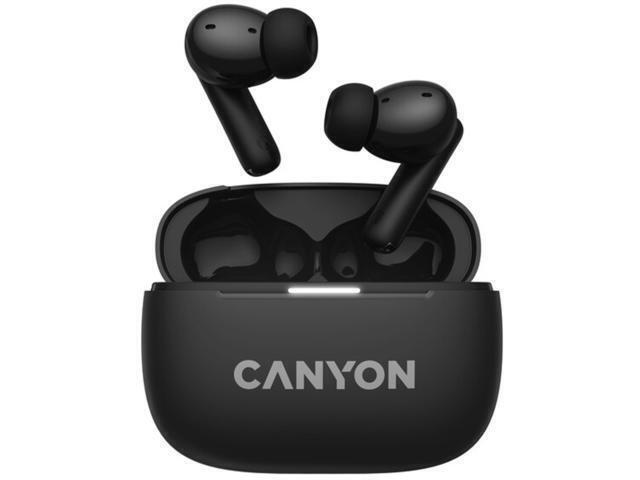 Canyon TWS-10 In-ear Bluetooth Handsfree Ακουστικά με Θήκη Φόρτισης Μαύρα