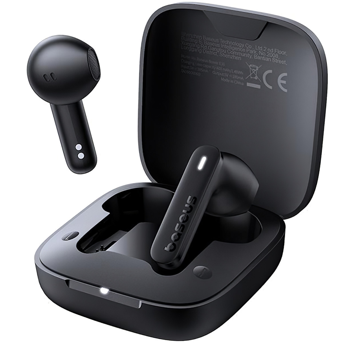Baseus Bowie E16 In-ear Bluetooth Handsfree Ακουστικά με Αντοχή στον Ιδρώτα και Θήκη Φόρτισης Μαύρα