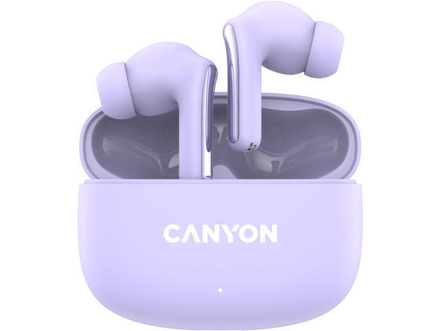 Canyon OnGo 9 In-ear Bluetooth Handsfree Ακουστικά με Θήκη Φόρτισης Μωβ