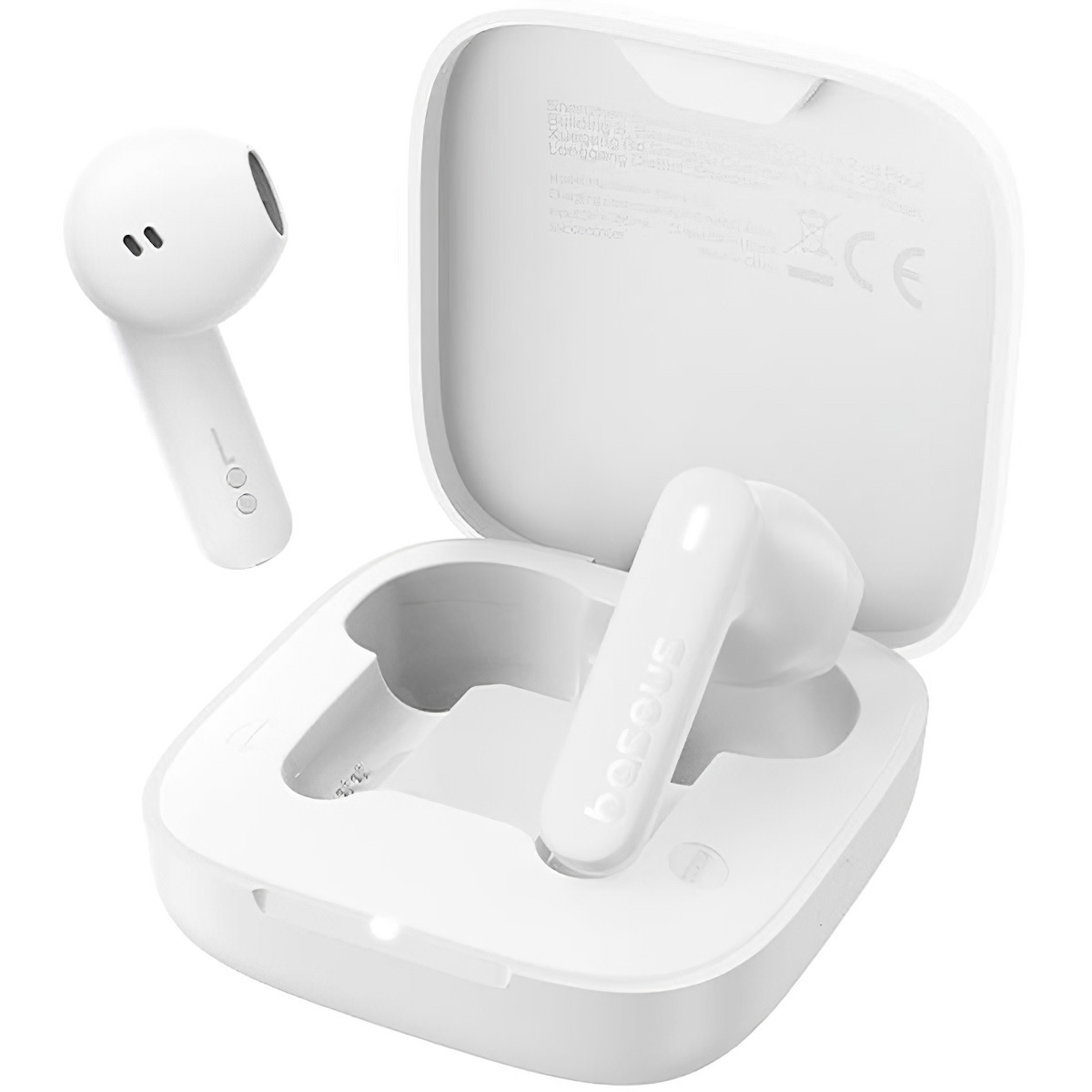 Baseus Bowie E16 In-ear Bluetooth Handsfree Ακουστικά με Αντοχή στον Ιδρώτα και Θήκη Φόρτισης Λευκά