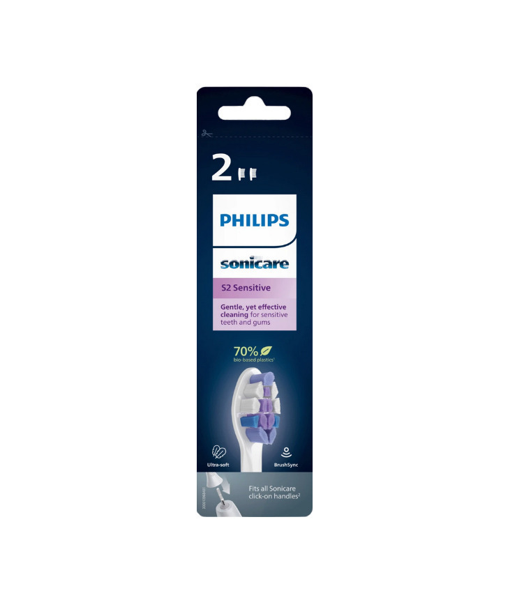 Philips Sonicare S2 Sensitive Ανταλλακτικές Κεφαλές για Ηλεκτρική Οδοντόβουρτσα HX6052/10 2τμχ - Image 4