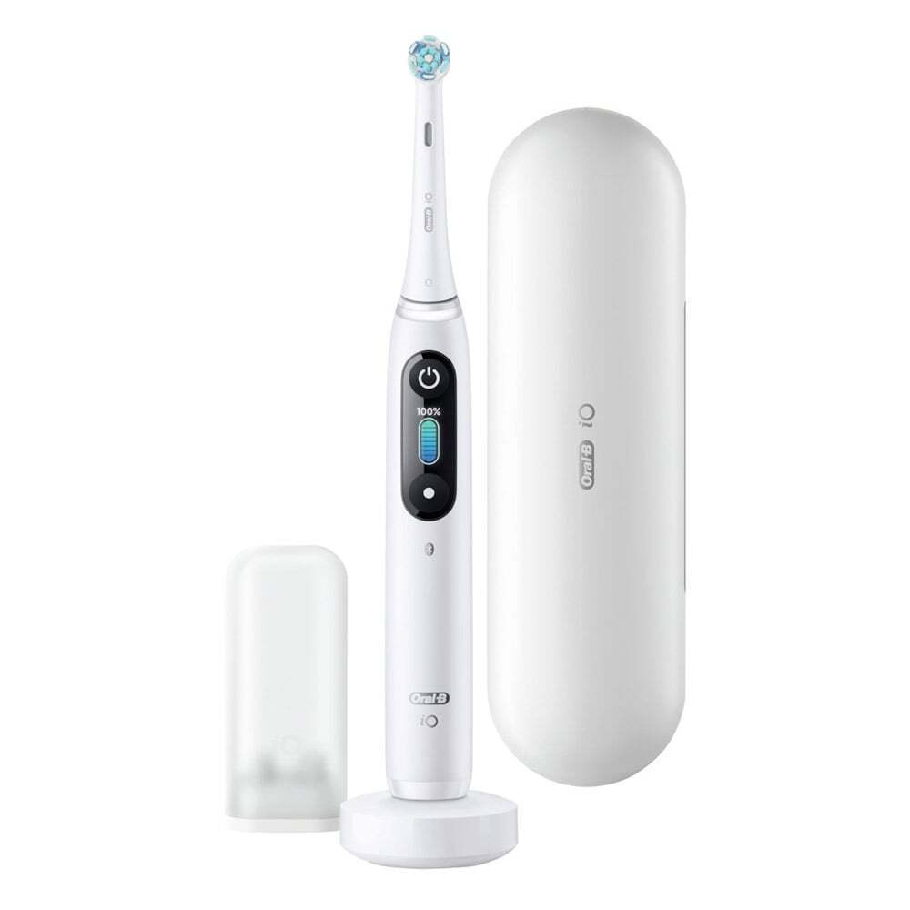 Oral-B iO Series 8N Ηλεκτρική Οδοντόβουρτσα με Χρονομετρητή, Αισθητήρα Πίεσης και Θήκη Ταξιδίου White Alabaster - Image 6