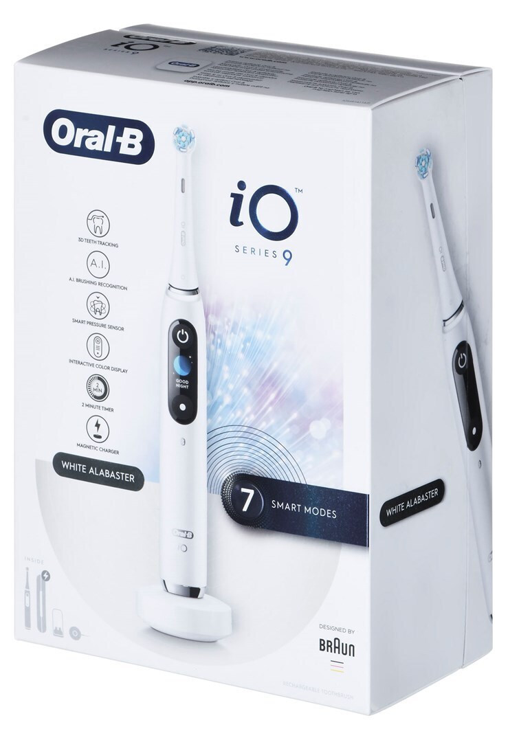 Oral-B iO Series 9 Ηλεκτρική Οδοντόβουρτσα με Αισθητήρα Πίεσης White - Image 9