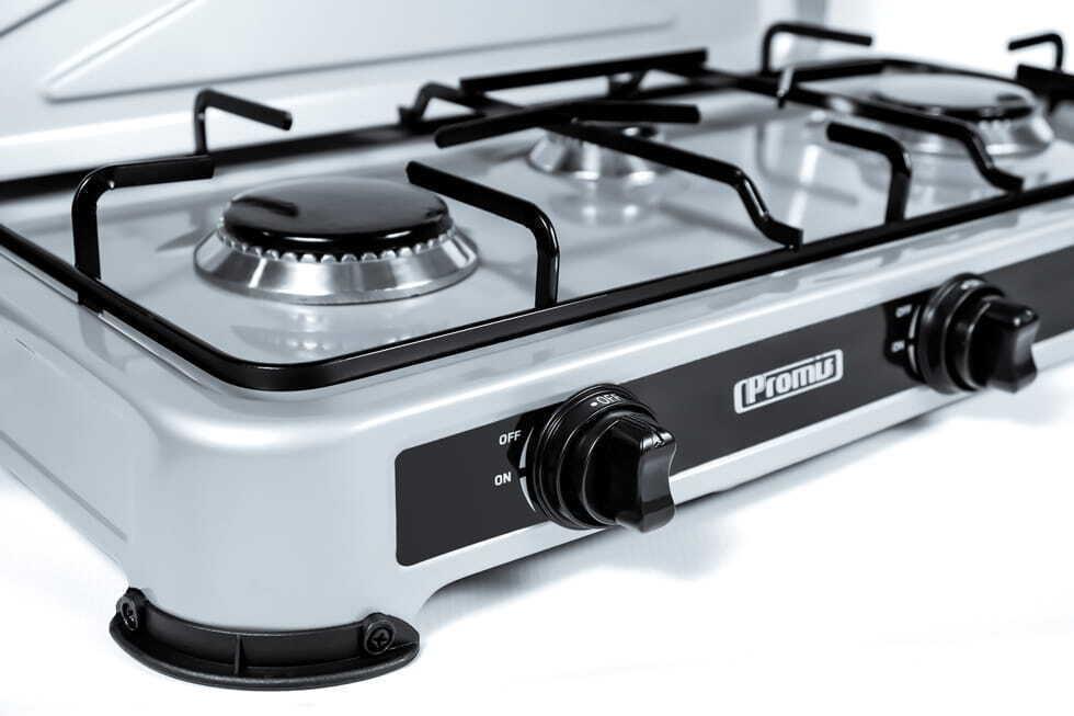 Promis KG200 Επιτραπέζια Εστία Υγραερίου Διπλή Inox - Image 3