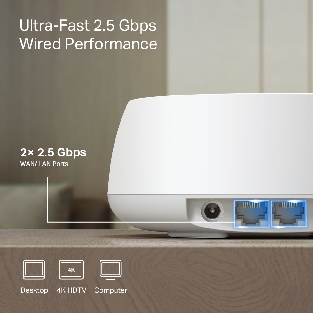 TP-LINK Deco BE25 v1 WiFi Mesh Network Access Point Wi‑Fi 7 Dual Band (2.4 & 5GHz) σε Τριπλό Kit - Image 6