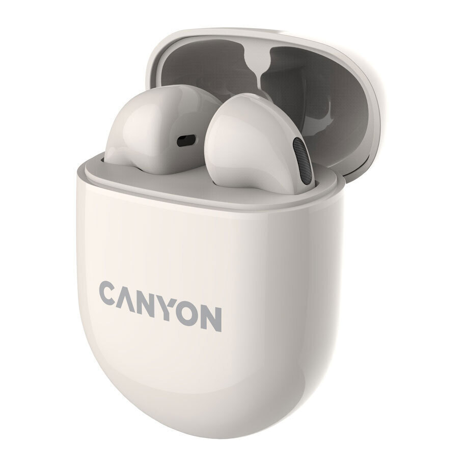 Canyon In-ear Bluetooth Handsfree Ακουστικά με Θήκη Φόρτισης Μπεζ - Image 4