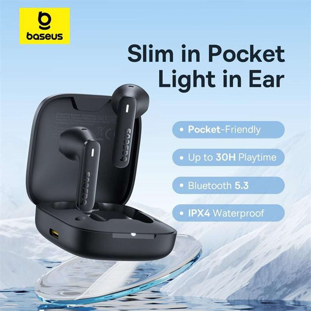Baseus Bowie E16 In-ear Bluetooth Handsfree Ακουστικά με Αντοχή στον Ιδρώτα και Θήκη Φόρτισης Μπλε - Image 6