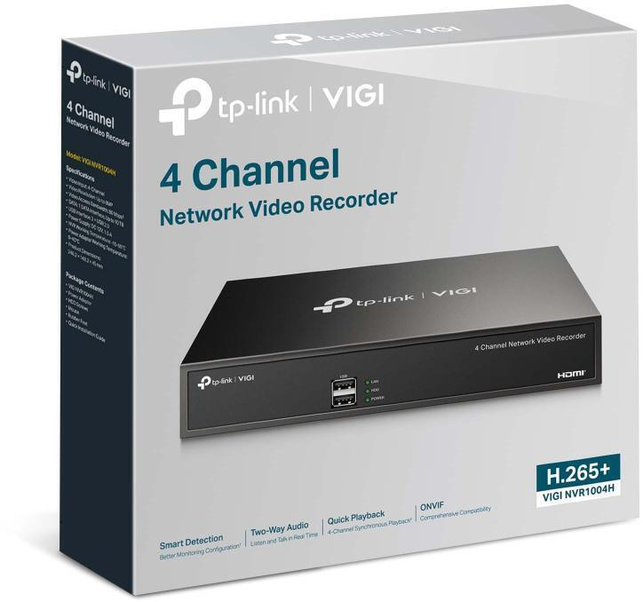 TP-LINK VIGI NVR1004H v1 Καταγραφικό NVR 4 Καναλιών με Ανάλυση 4K - Image 3