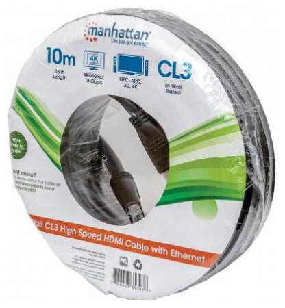 Manhattan Cable HDMI 2.0 Cable HDMI male - HDMI male 10m Μαύρο 353977 - Image 4