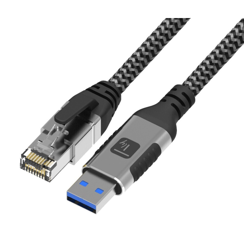 Techly Icoc U3a-rj45-010 Καλώδιο Usb 3.0 Male Ethernet Rj45 Male 1m