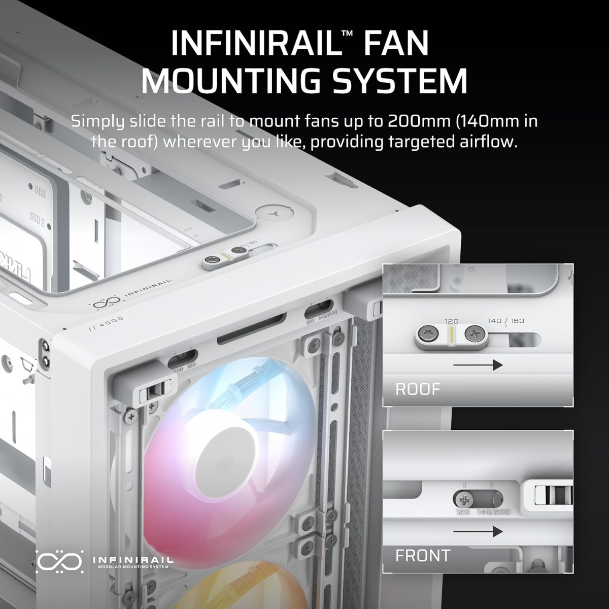 Corsair Frame 4000D RS Midi Tower Κουτί Υπολογιστή με RGB Φωτισμό Λευκό - Image 8