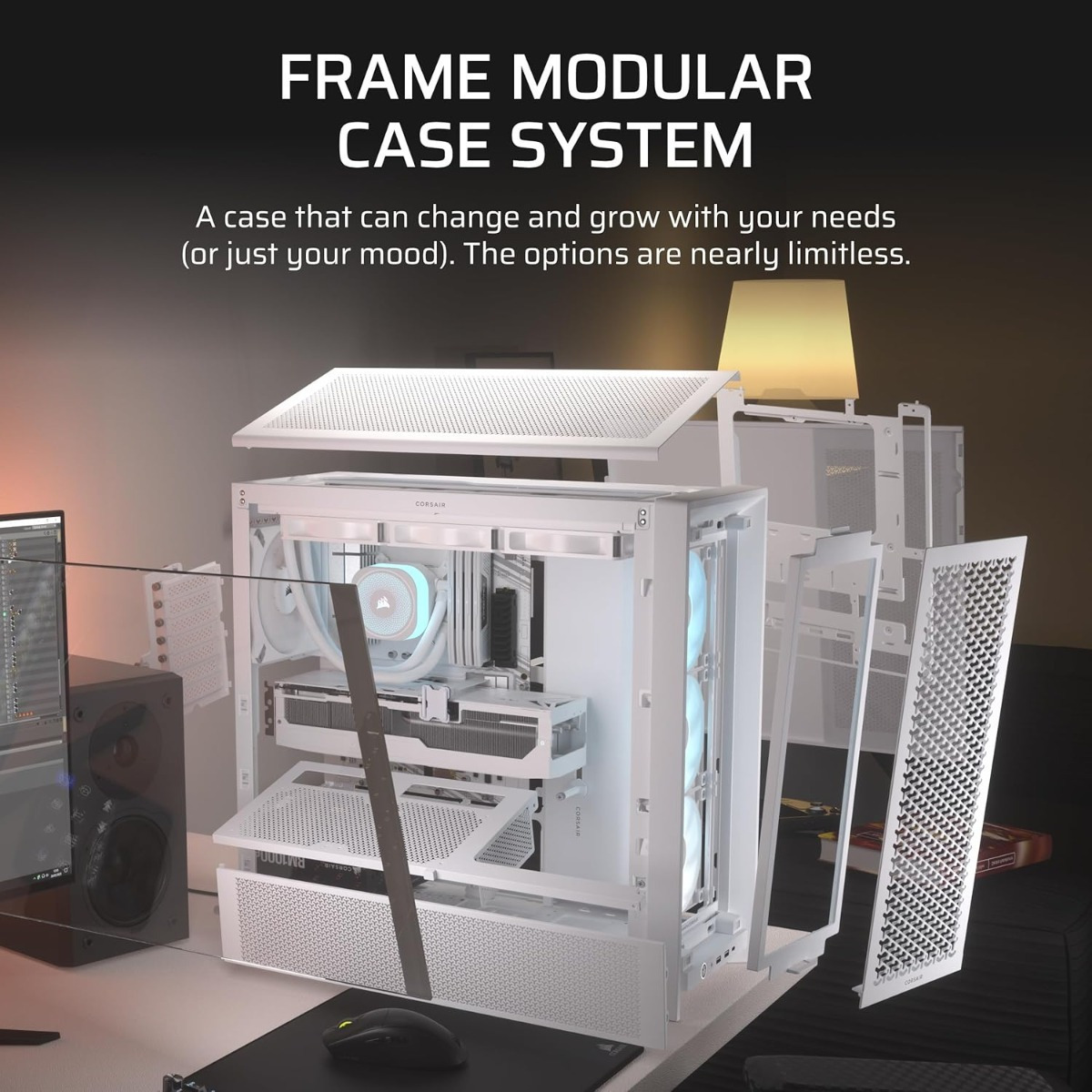 Corsair Frame 4000D RS Midi Tower Κουτί Υπολογιστή με RGB Φωτισμό Λευκό - Image 9