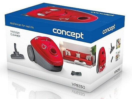 Concept Bello Ηλεκτρική Σκούπα 700W με Σακούλα 1.8lt Κόκκινη - Image 2