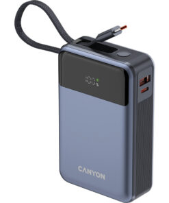 Canyon OnPower PB-600 20000mAh 65W με Θύρα USB-A και Θύρα USB-C Power Delivery Dark Gray