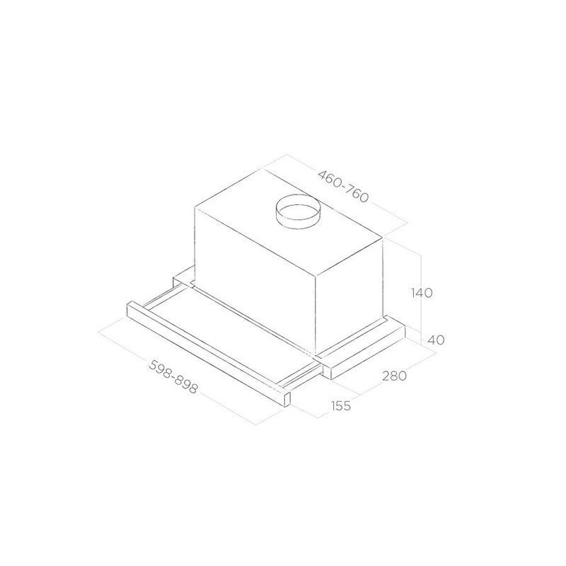 Elica Elite 14 Lux Bl/A/60 Συρόμενος Απορροφητήρας 60cm Grey-Inox - Image 3