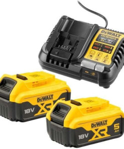Dewalt Σετ 2 Μπαταριών Εργαλείου Λιθίου 18V Χωρητικότητας 5Ah με Φορτιστή DCB1104P2
