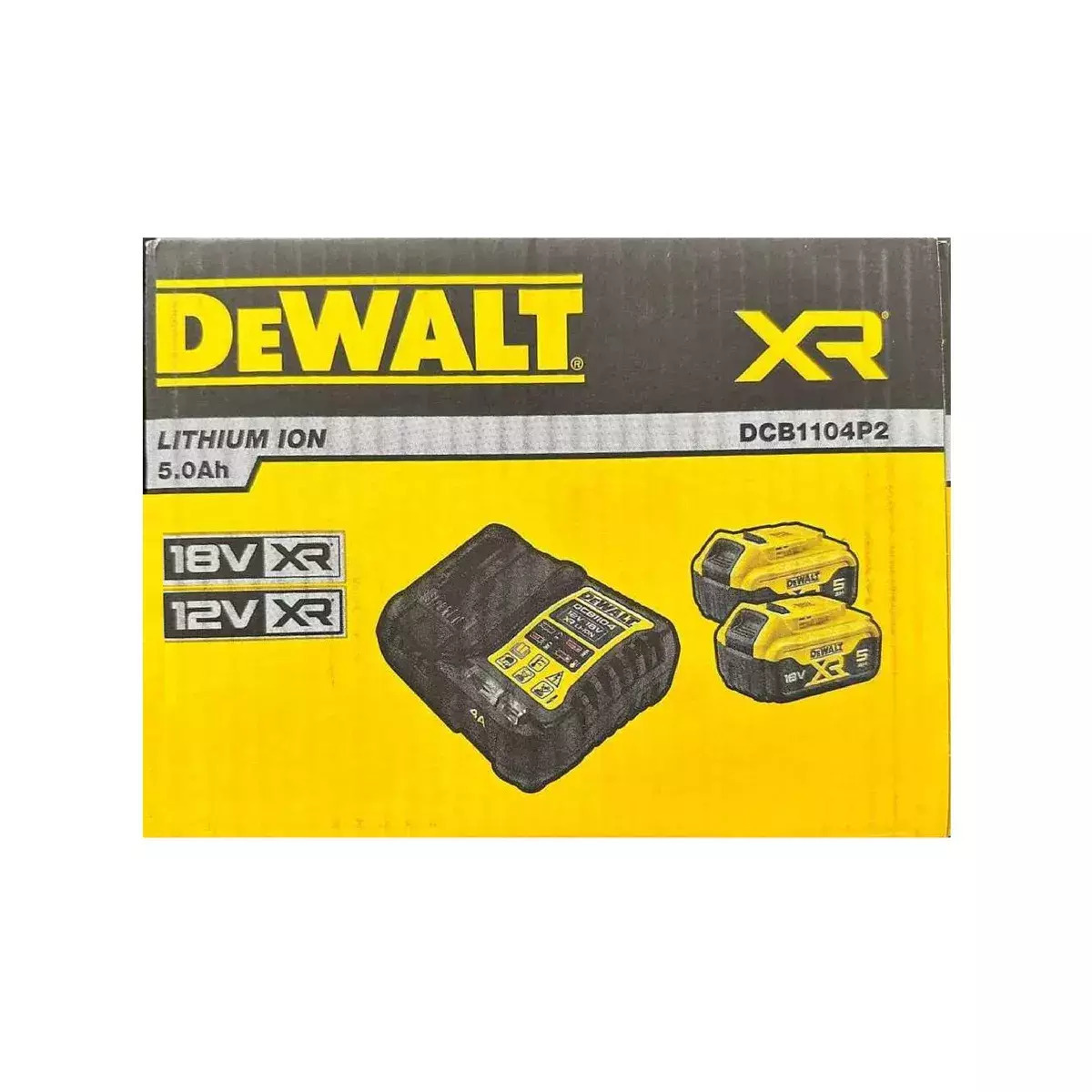 Dewalt Σετ 2 Μπαταριών Εργαλείου Λιθίου 18V Χωρητικότητας 5Ah με Φορτιστή DCB1104P2 - Image 5