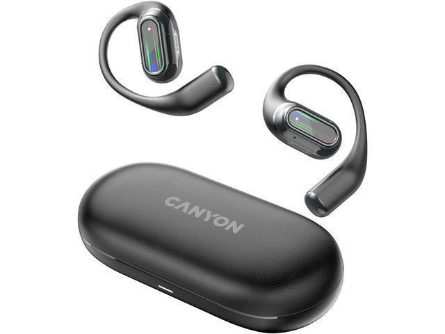 Canyon OnFlow 12 Open Ear Bluetooth Handsfree Ακουστικά με Θήκη Φόρτισης Μαύρα - Image 3