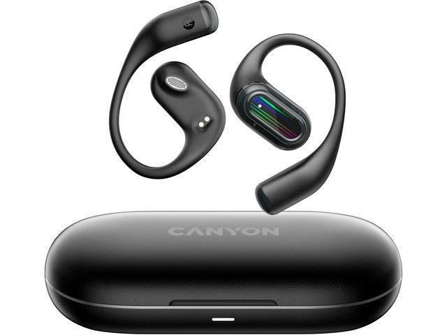 Canyon OnFlow 12 Open Ear Bluetooth Handsfree Ακουστικά με Θήκη Φόρτισης Μαύρα - Image 4
