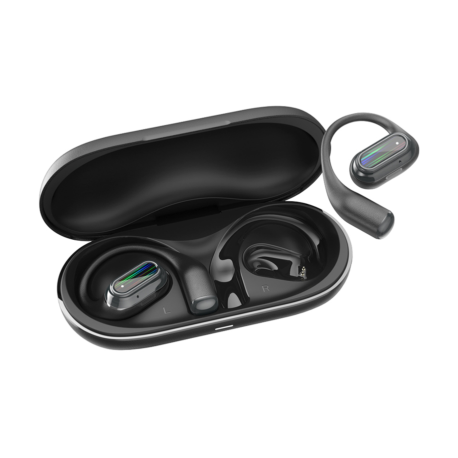 Canyon OnFlow 12 Open Ear Bluetooth Handsfree Ακουστικά με Θήκη Φόρτισης Μαύρα - Image 2
