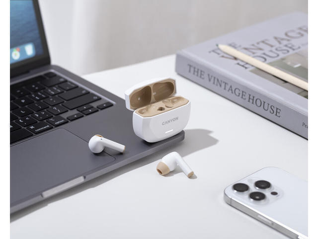 Canyon In-ear Bluetooth Handsfree Ακουστικά Λευκά - Image 6