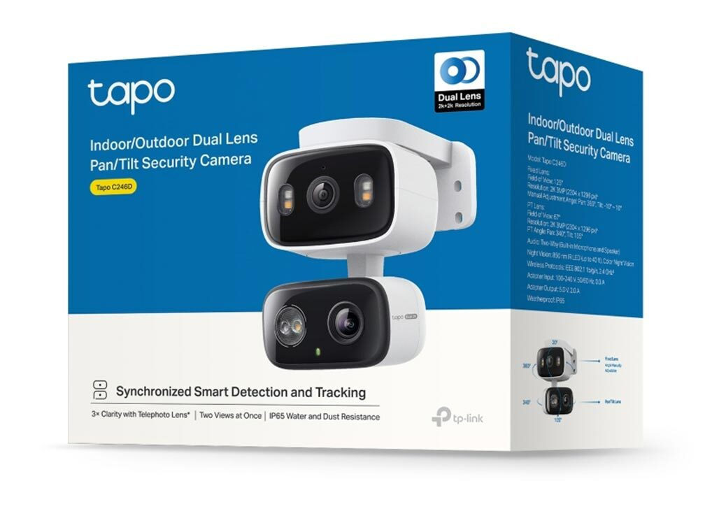 TP-LINK Tapo C246D v1 IP Dual Κάμερα Παρακολούθησης Wi-Fi Full HD+ 3MP Αδιάβροχη με Αμφίδρομη Επικοινωνία - Image 4