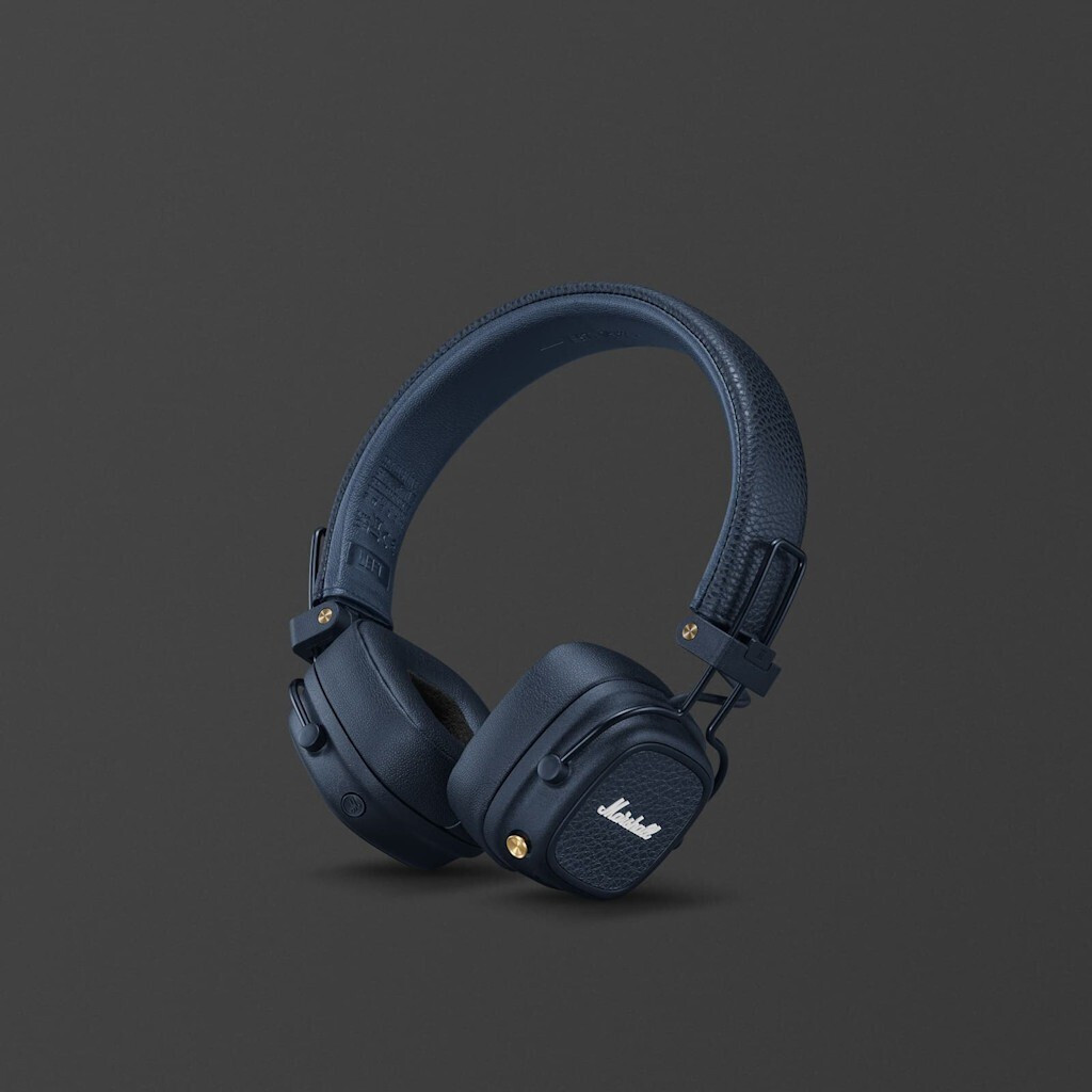 Marshall Major V Ασύρματα / Ενσύρματα On Ear Ακουστικά με 100 ώρες Λειτουργίας και Quick Charge Midnight Blue - Image 4