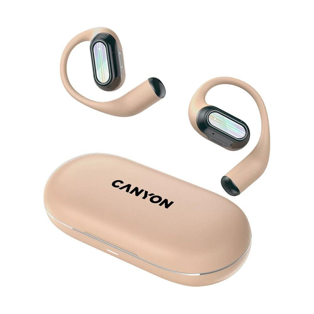 Canyon OnFlow 12 Open Ear Bluetooth Handsfree Ακουστικά με Θήκη Φόρτισης Μπεζ - Image 5