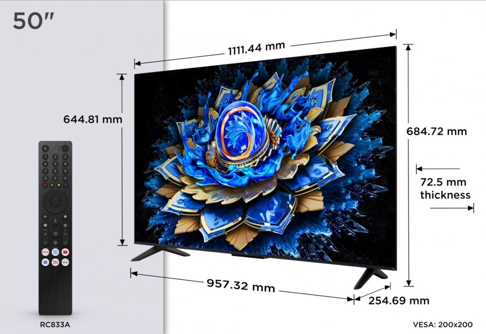 TCL Smart Τηλεόραση 50" 4K UHD QLED 50T69C (2025) - Image 7