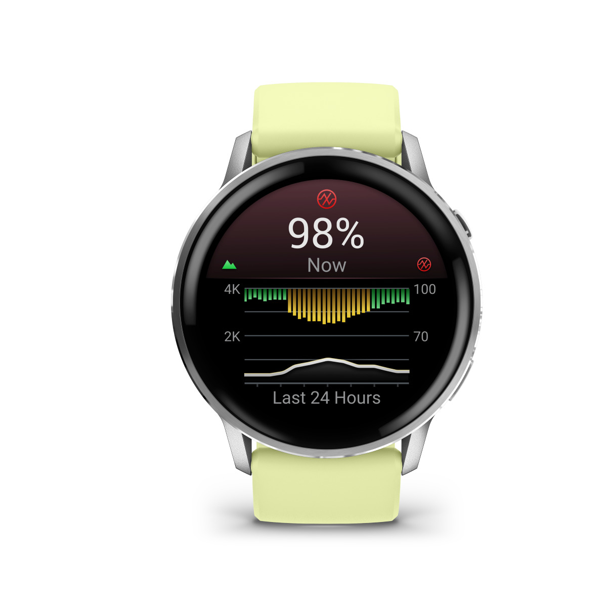 Garmin Venu 4 Stainless Steel 45mm Αδιάβροχο Smartwatch με Παλμογράφο (Silver with Citron) - Image 6