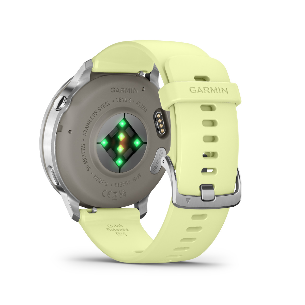 Garmin Venu 4 Stainless Steel 45mm Αδιάβροχο Smartwatch με Παλμογράφο (Silver with Citron) - Image 9