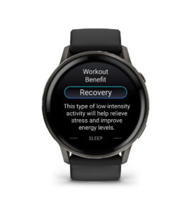 Alternative view of Garmin Venu 4 Stainless Steel 45mm Αδιάβροχο Smartwatch με Παλμογράφο (Slate with Black)