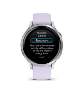 Alternative view of Garmin Venu 4 Stainless Steel 41mm Αδιάβροχο Smartwatch με Παλμογράφο (Silver with Periwinkle)