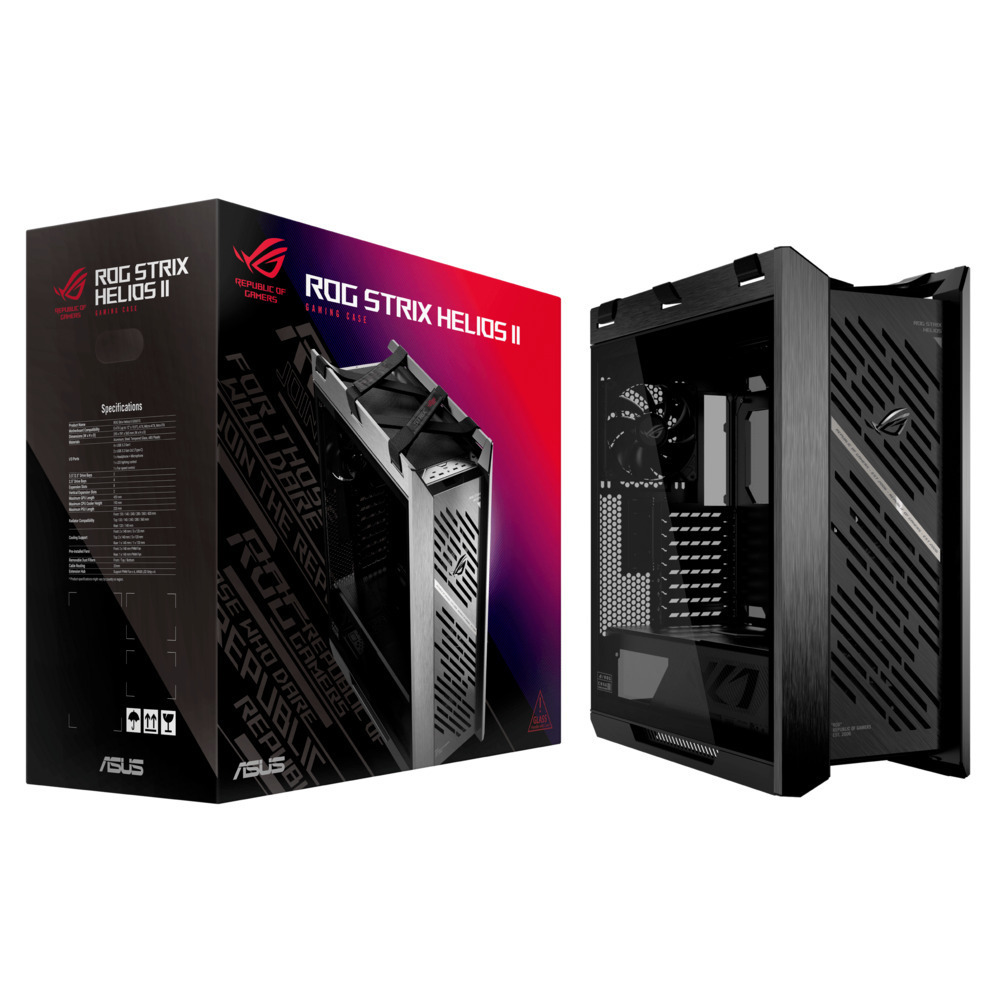 Asus ROG Strix Helios II Gaming Midi Tower Κουτί Υπολογιστή με Πλαϊνό Παράθυρο και RGB Φωτισμό Μαύρο - Image 8