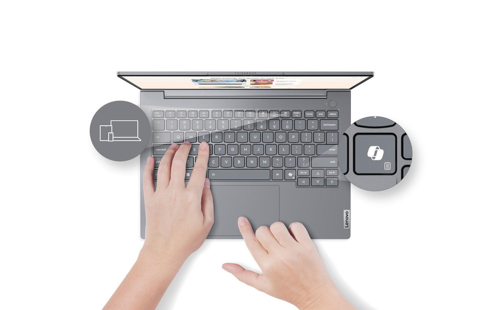 Lenovo ThinkBook 14" FHD (Ultra 7-255H/16GB/512GB SSD/No OS) (US Keyboard) - Image 2