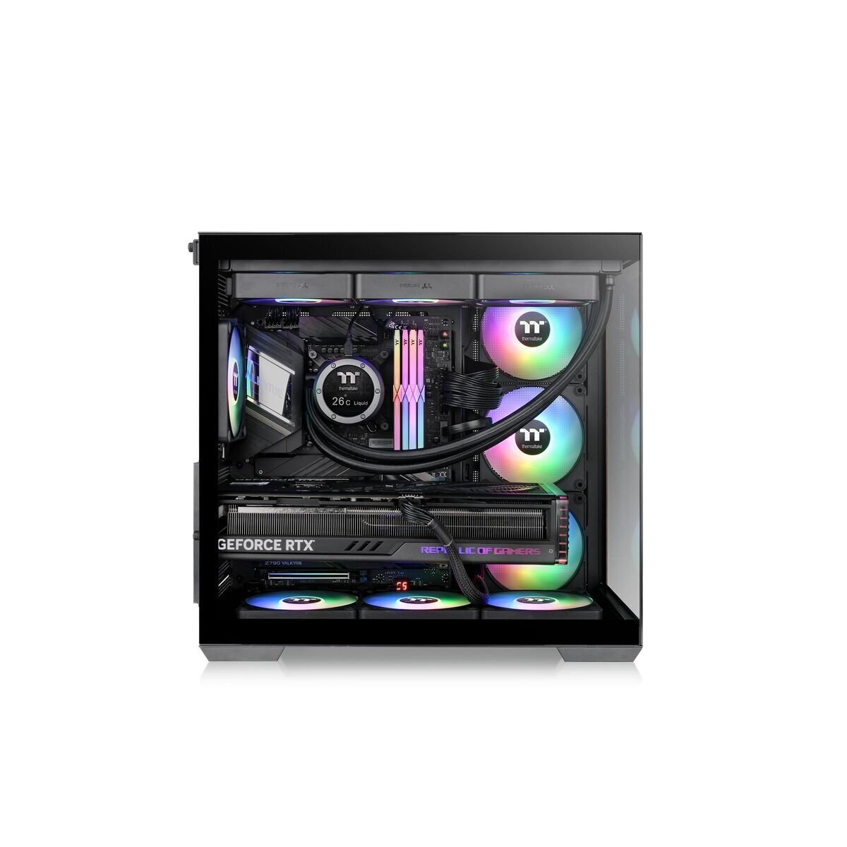Thermaltake View 380 WS ARGB Gaming Midi Tower Κουτί Υπολογιστή με Πλαϊνό Παράθυρο Μαύρο - Image 2