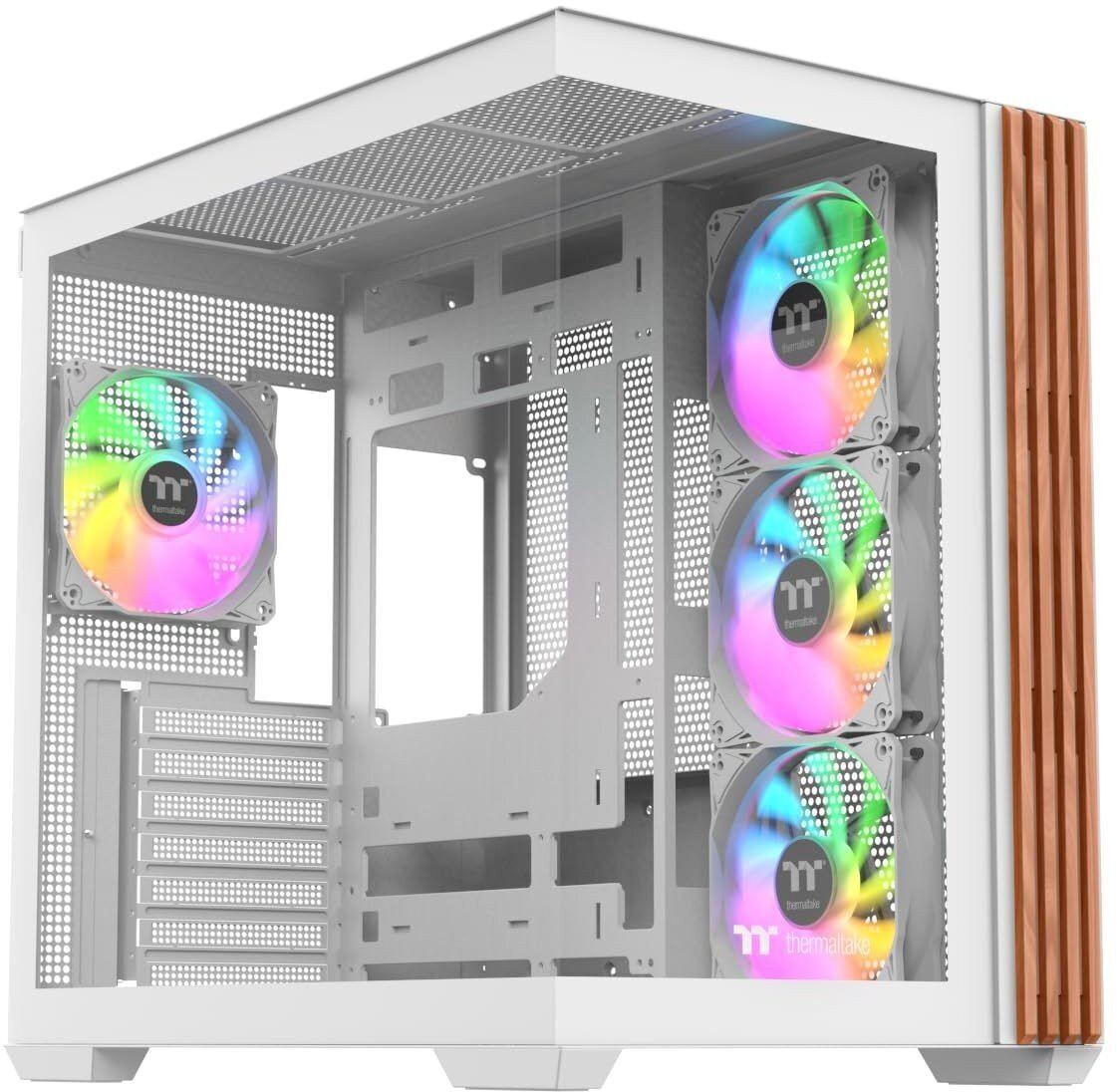 Thermaltake View 380 WS ARGB Gaming Midi Tower Κουτί Υπολογιστή με Πλαϊνό Παράθυρο Snow White - Image 3