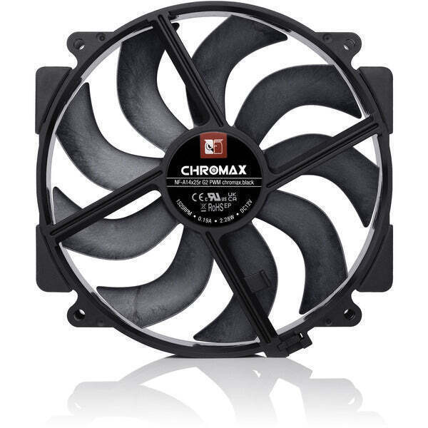 Noctua NF-A14X25R G2 PWM Case Fan 140mm με Σύνδεση 4-Pin chromax.black - Image 4