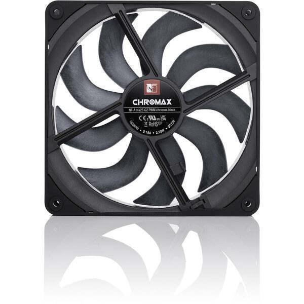 Noctua NF-A14x25 G2 PWM Case Fan 140mm με Χωρίς Led Φωτισμό και Σύνδεση 4-Pin chromax.Black - Image 3