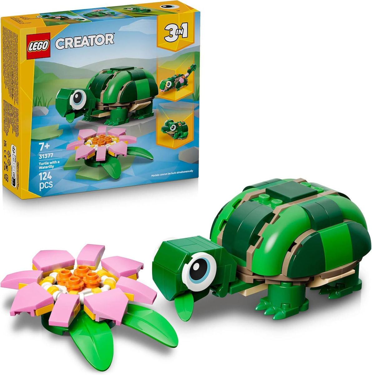 LEGO Creator 3-in-1 Turtle with a Water Lily Flower για 7+ Ετών 124τμχ 31377 - Image 2